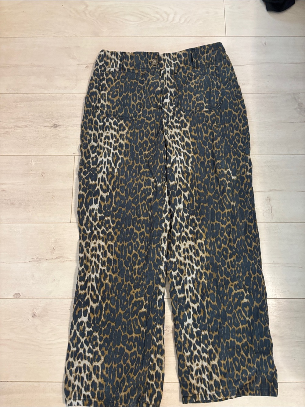 Nicole Miller Leopard-Print Wide-Leg Pants - Brown/Black